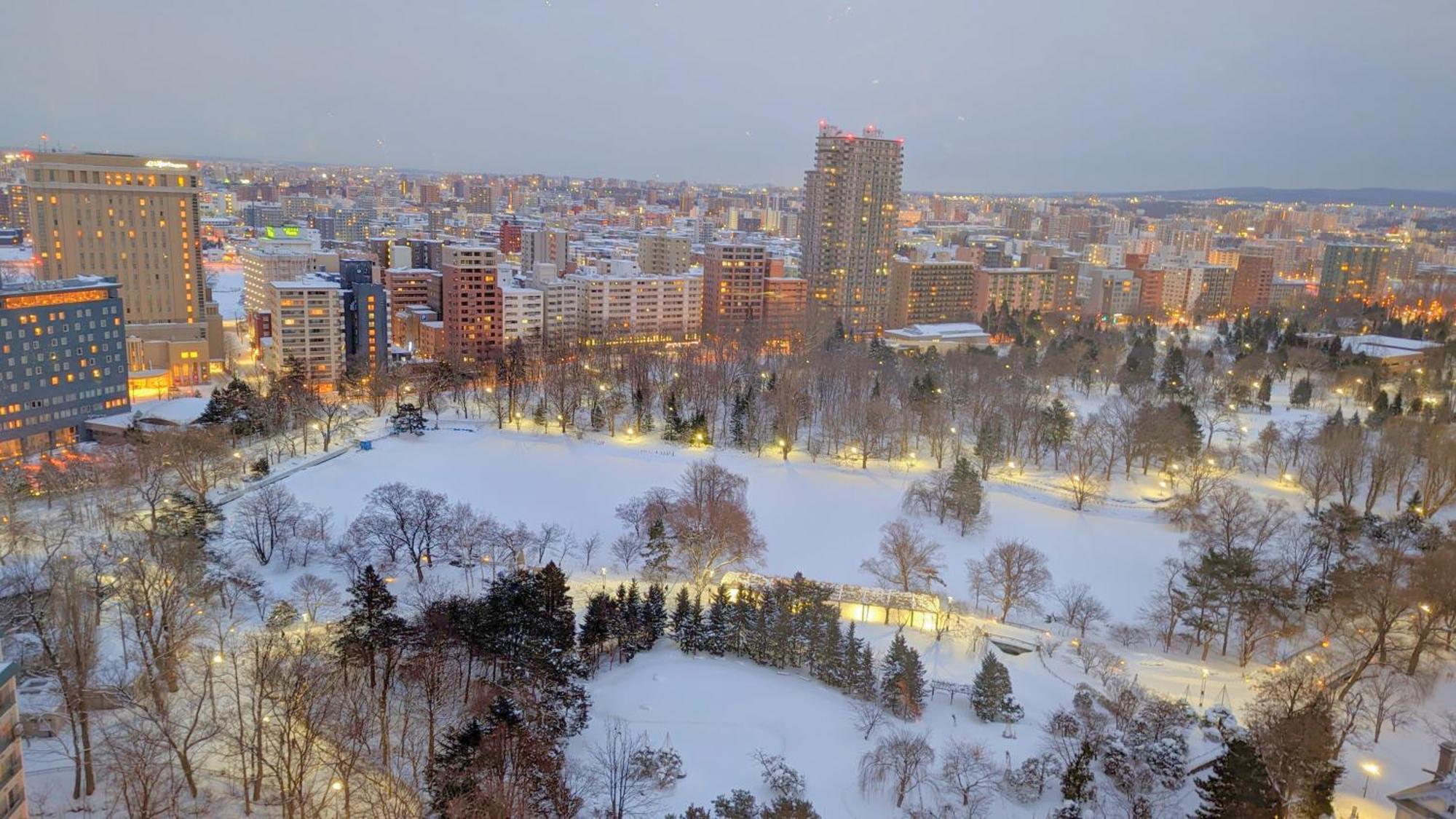 Premier Hotel Nakajima Park Sapporo Eksteriør bilde Harrods Run in the winter